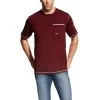 Ariat® Men's Rebar Workman Vent Malbec Short Sleeve T-Shirts 10022426 -ARIAT Cowboy Gear 57 0c5cdca7 8f41 4ec4 9f3c ea71e5529eef