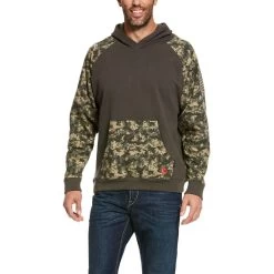 Ariat® Men's FR DuraStretch Patriot Sage Green Camo Hoodie 10027911