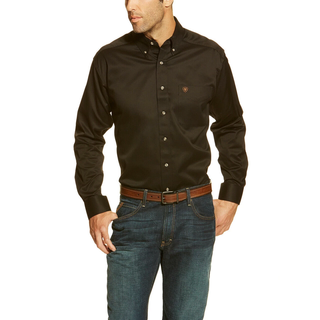 Ariat® Men's Casual Series Black Fitted Button-Up Shirt 10034229 3 Ariat® Men's Casual Series Black Fitted Button-Up Shirt 10034229