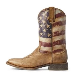Ariat® Men's Distressed Brown And Flag Circuit Proud Boots 10031513 -ARIAT Cowboy Gear 57 45cffbba c21c 4751 953c 62d7f18418be