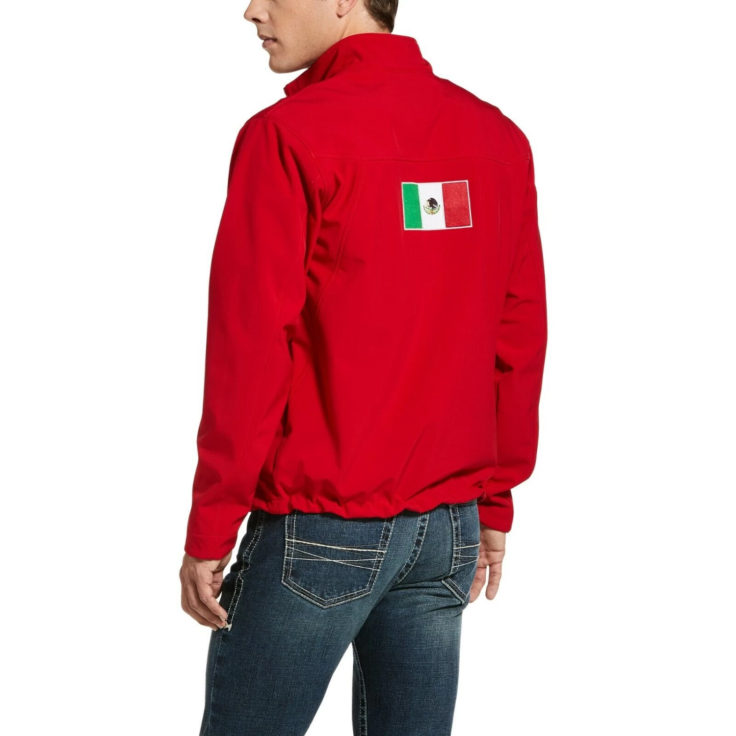 Ariat® Men's New Team Logo Red Mexican Flag Softshell Jacket 10033525 4 Ariat® Men's New Team Logo Red Mexican Flag Softshell Jacket 10033525 - Image 2