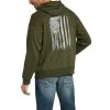 Ariat® Men's Vertical Flag Brine Olive Hoodie 10033229 -ARIAT Cowboy Gear 57 50385d77 ef25 4abc 8710 2493c777c18a