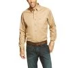 Ariat® Men's Solid Twill Khaki Long Sleeve Button Shirt 10000505 1 Ariat® Men's Solid Twill Khaki Long Sleeve Button Shirt 10000505 -ARIAT Cowboy Gear 57 549baf91 b364 4749 9340 8c49ea9ddc71