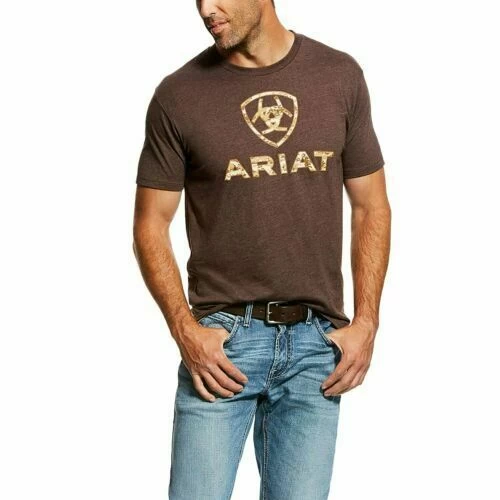 Ariat® Men's Brown Heather Liberty USA Short Sleeve T-Shirt 10027515 3 Ariat® Men's Brown Heather Liberty USA Short Sleeve T-Shirt 10027515