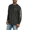 Ariat® Men's Charcoal Heather Performance Charger Logo T-Shirt 10032774 -ARIAT Cowboy Gear 57 91c15d60 0121 4488 9894 9fdeb65787d4