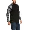 Ariat® Men's FR Work Black Digi Camo Baseball T-Shirt 10027893 -ARIAT Cowboy Gear 57 9494d6b4 5316 4045 8aea 74149beec32e
