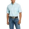 Ariat Men's Pro Series Neptune Blue Short Sleeve Button Shirt 10030737 -ARIAT Cowboy Gear 57 b0f0d7b5 fba7 47a4 aa7e bc60514eb527