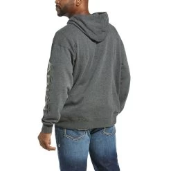 Ariat® Men's Stencil Logo Brushed Fleece Charcoal Hoodie 10033147 -ARIAT Cowboy Gear 57 b8f60859 d933 41e5 a4f8 546a38b91753