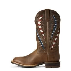 Ariat® Men's Quickdraw VentTEK® Brown Patriotic Flag Boots 10027165 -ARIAT Cowboy Gear 57 c4b2f287 7033 4147 9749 5233144265f3