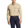 Ariat® Men's FR Flame Resistant Solid Vent Khaki Work Shirt 10025402 -ARIAT Cowboy Gear 57 cc361031 fab9 4dcb 850b dc56d655ebd6