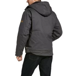 Ariat® Men's Rebar MaxMove Cordura Grey Insulated Hood Jacket 10032901 -ARIAT Cowboy Gear 57 cf7a9db7 499c 4b87 a513 db3cf0ed1909