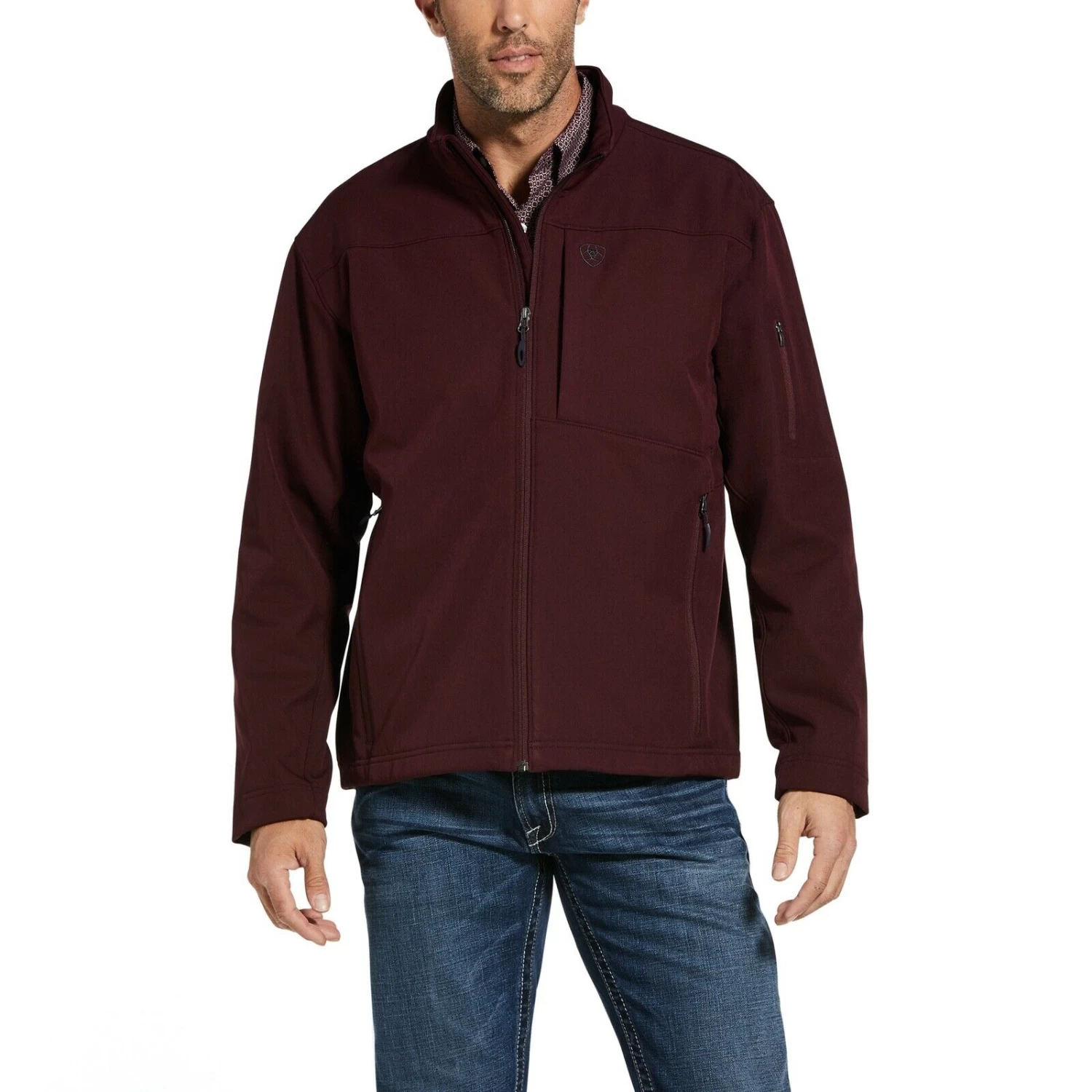 Ariat® Men's Vernon 2.0 Malbec Red Stretch Softshell Jacket 10032929 3 Ariat® Men's Vernon 2.0 Malbec Red Stretch Softshell Jacket 10032929