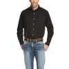 Ariat® Men's Wrinkle Free Black Long Sleeve Button Down Shirt 10020328 -ARIAT Cowboy Gear 57 ef101341 df4b 4910 9df1 70960483ed6a