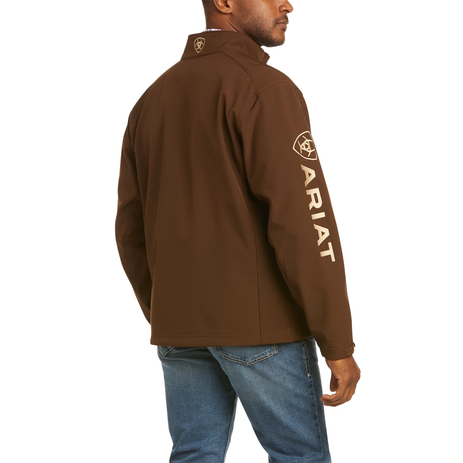 Ariat Men's Logo 2.0 Softshell Dark Brew & Tan Jacket 10035585 4 Ariat Men's Logo 2.0 Softshell Dark Brew & Tan Jacket 10035585 - Image 2