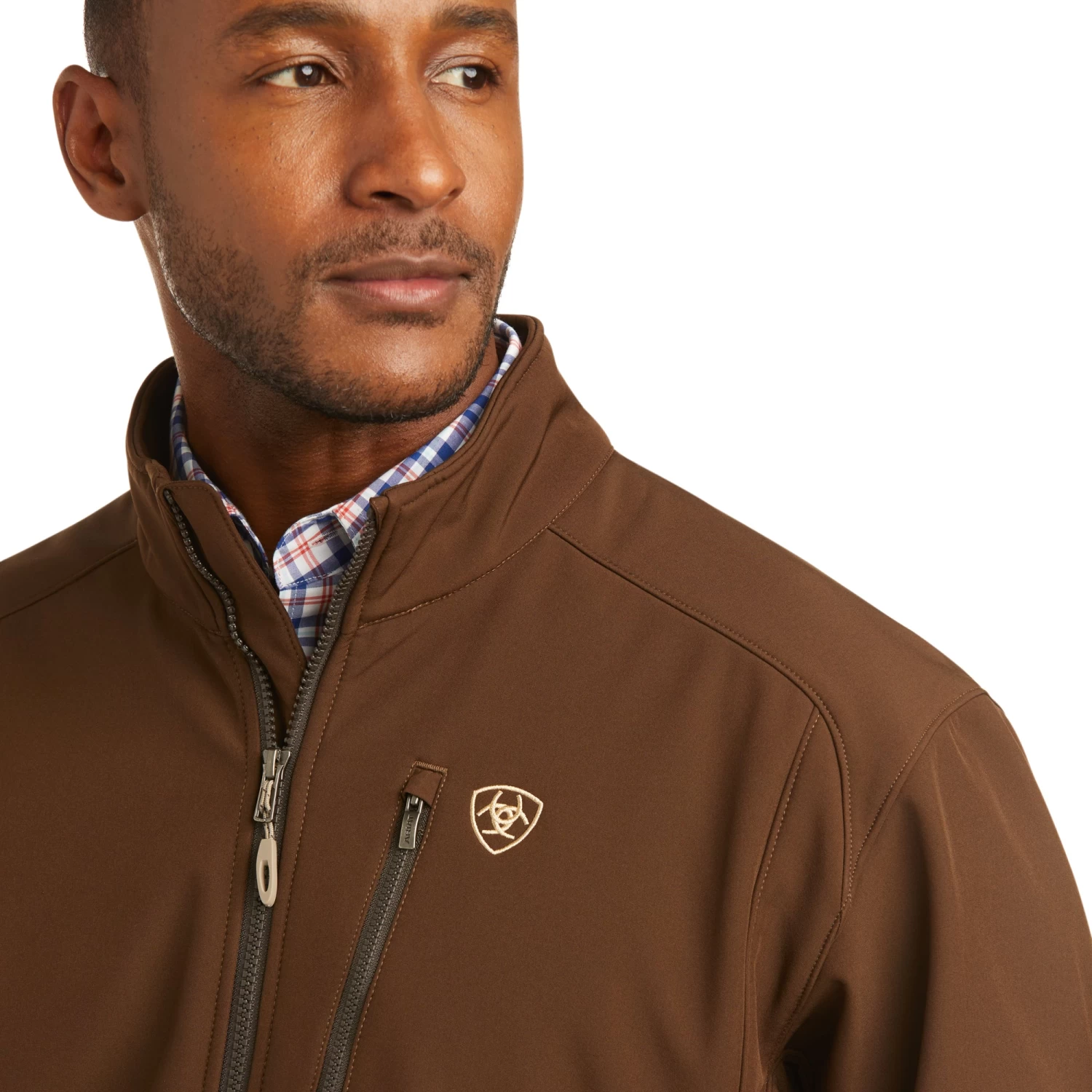 Ariat Men's Logo 2.0 Softshell Dark Brew & Tan Jacket 10035585 6 Ariat Men's Logo 2.0 Softshell Dark Brew & Tan Jacket 10035585 - Image 4