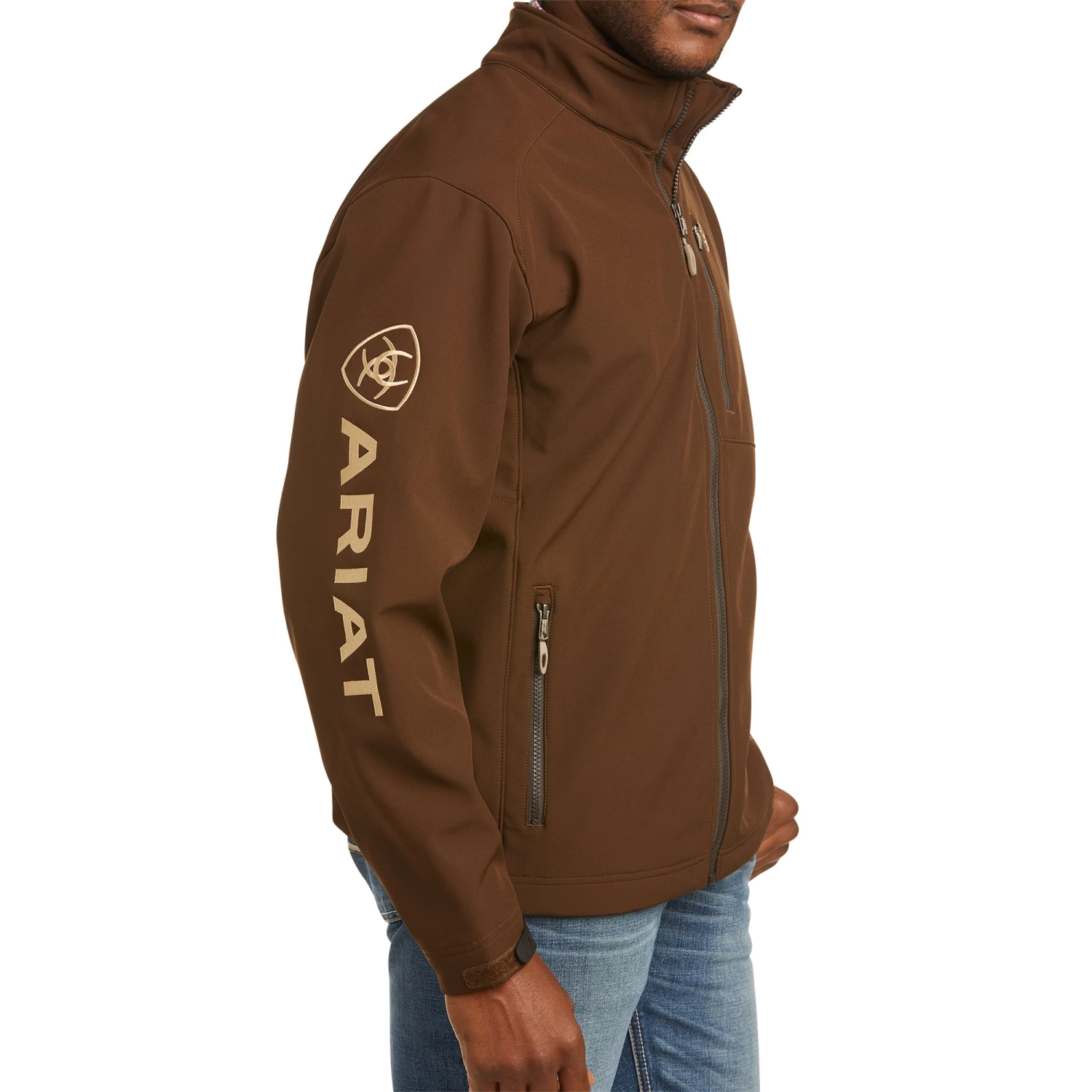 Ariat Men's Logo 2.0 Softshell Dark Brew & Tan Jacket 10035585 5 Ariat Men's Logo 2.0 Softshell Dark Brew & Tan Jacket 10035585 - Image 3