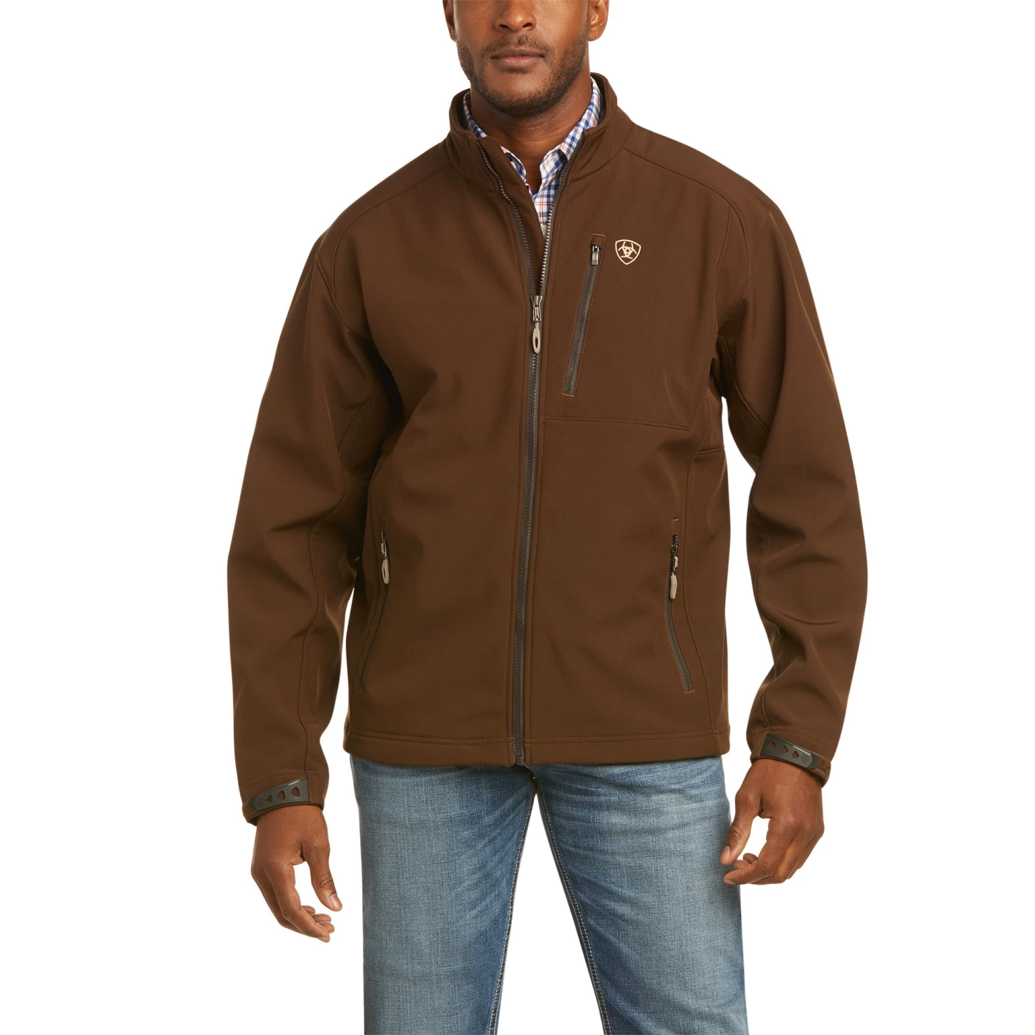 Ariat Men's Logo 2.0 Softshell Dark Brew & Tan Jacket 10035585 3 Ariat Men's Logo 2.0 Softshell Dark Brew & Tan Jacket 10035585