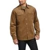Ariat® Men's Rebar Sherpa-Lined Corduroy Khaki Shirt Jacket 10032977 -ARIAT Cowboy Gear F20 MNS WORK Gaglione 10032977 front