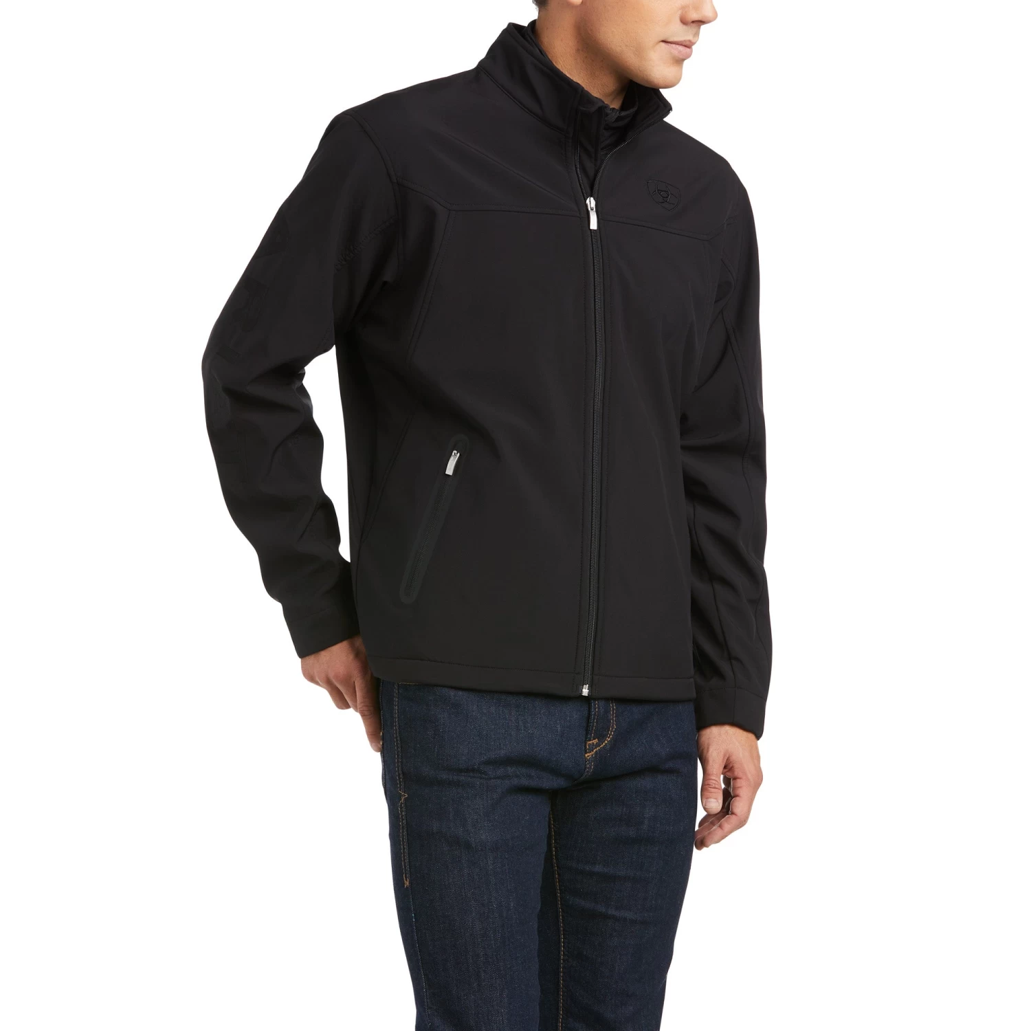 Ariat Men's New Team Black Softshell Jacket 10037399 3 Ariat Men's New Team Black Softshell Jacket 10037399