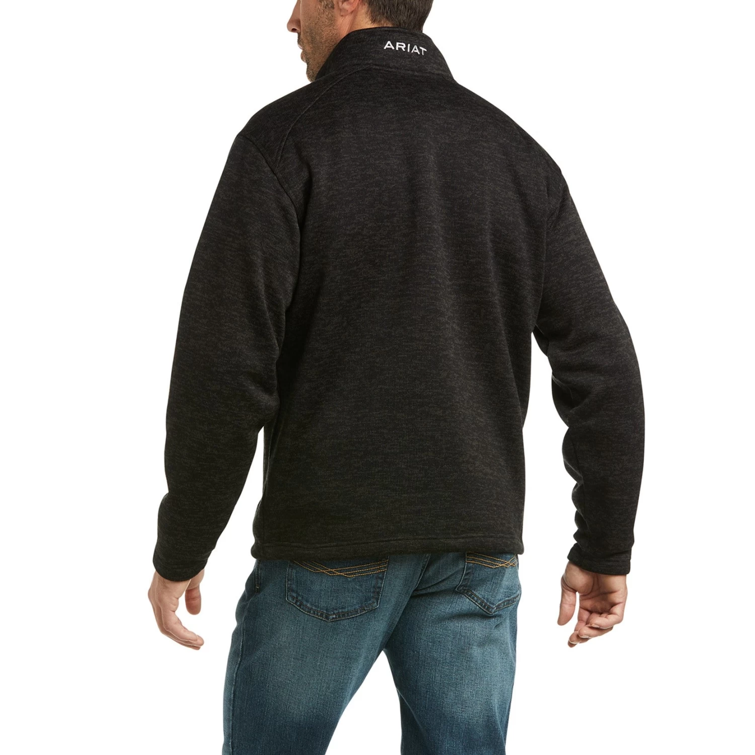 Ariat Men's Caldwell Charcoal Quarter Zip Pullover 10035302 4 Ariat Men's Caldwell Charcoal Quarter Zip Pullover 10035302 - Image 2