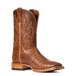Ariat® Men's Relentless Denton Carmel Tan Exotic Boots 10035923 -ARIAT Cowboy Gear F21 MNS WEST 10035923 medial