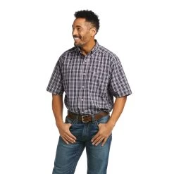 Ariat® Men's Maxsen Navy Pro Series Short Sleeve Shirt 10036984