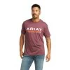 Ariat® Men's Underline Burgundy Heather T-Shirt 10037021 -ARIAT Cowboy Gear F21 MNS WEST 10037021 front1