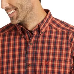 Ariat Men's Pro Pepi Classic Long Sleeve Shirt Autumn Blaze 10037052 -ARIAT Cowboy Gear F21 MNS WEST 10037052 detail01