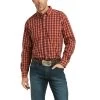 Ariat Men's Pro Pepi Classic Long Sleeve Shirt Autumn Blaze 10037052 -ARIAT Cowboy Gear F21 MNS WEST 10037052 front