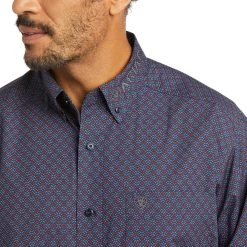 Ariat® Men's Team Ranger Long Sleeve Service Navy Shirt 10037066 -ARIAT Cowboy Gear F21 MNS WEST 10037066 detail01 1