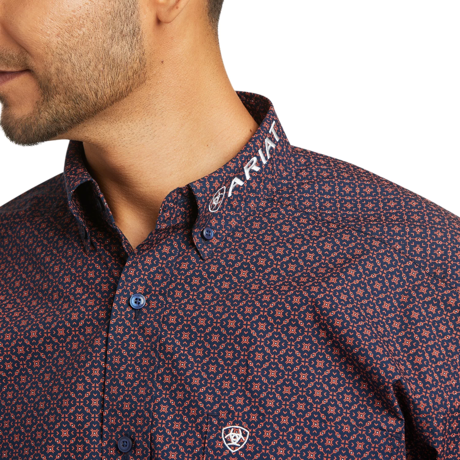 Ariat Men's Team Rives Casual Series Navy Long Sleeve Shirt 10037069 5 Ariat Men's Team Rives Casual Series Navy Long Sleeve Shirt 10037069 - Image 3