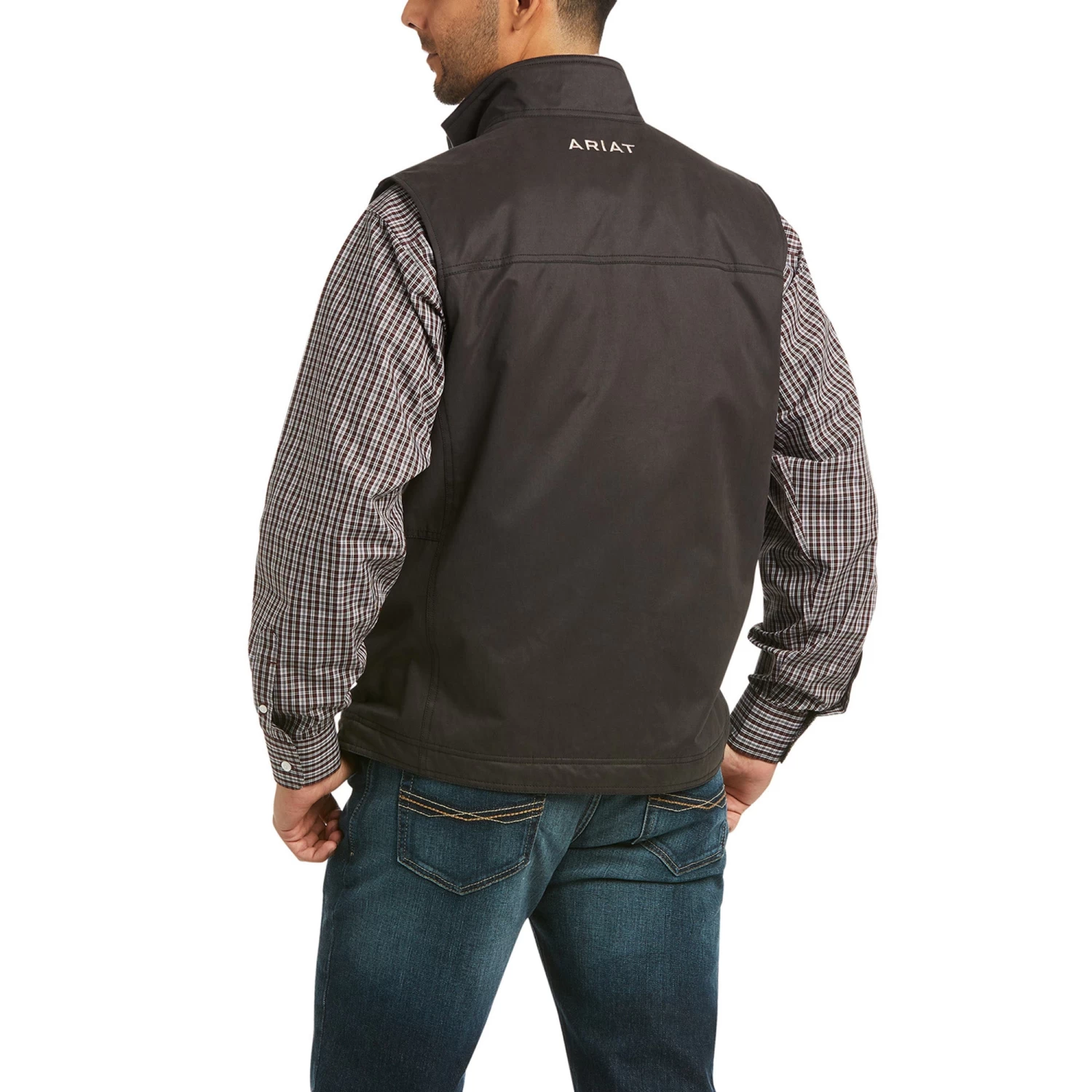 Ariat Men's Grizzly Canvas Espresso Insulated Vest 10037389 4 Ariat Men's Grizzly Canvas Espresso Insulated Vest 10037389 - Image 2