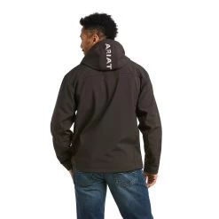 Ariat® Men's Vernon Hooded Espresso Softshell Jacket 10037428 8 Ariat® Men's Vernon Hooded Espresso Softshell Jacket 10037428 -ARIAT Cowboy Gear F21 MNS WEST 10037428 back 1