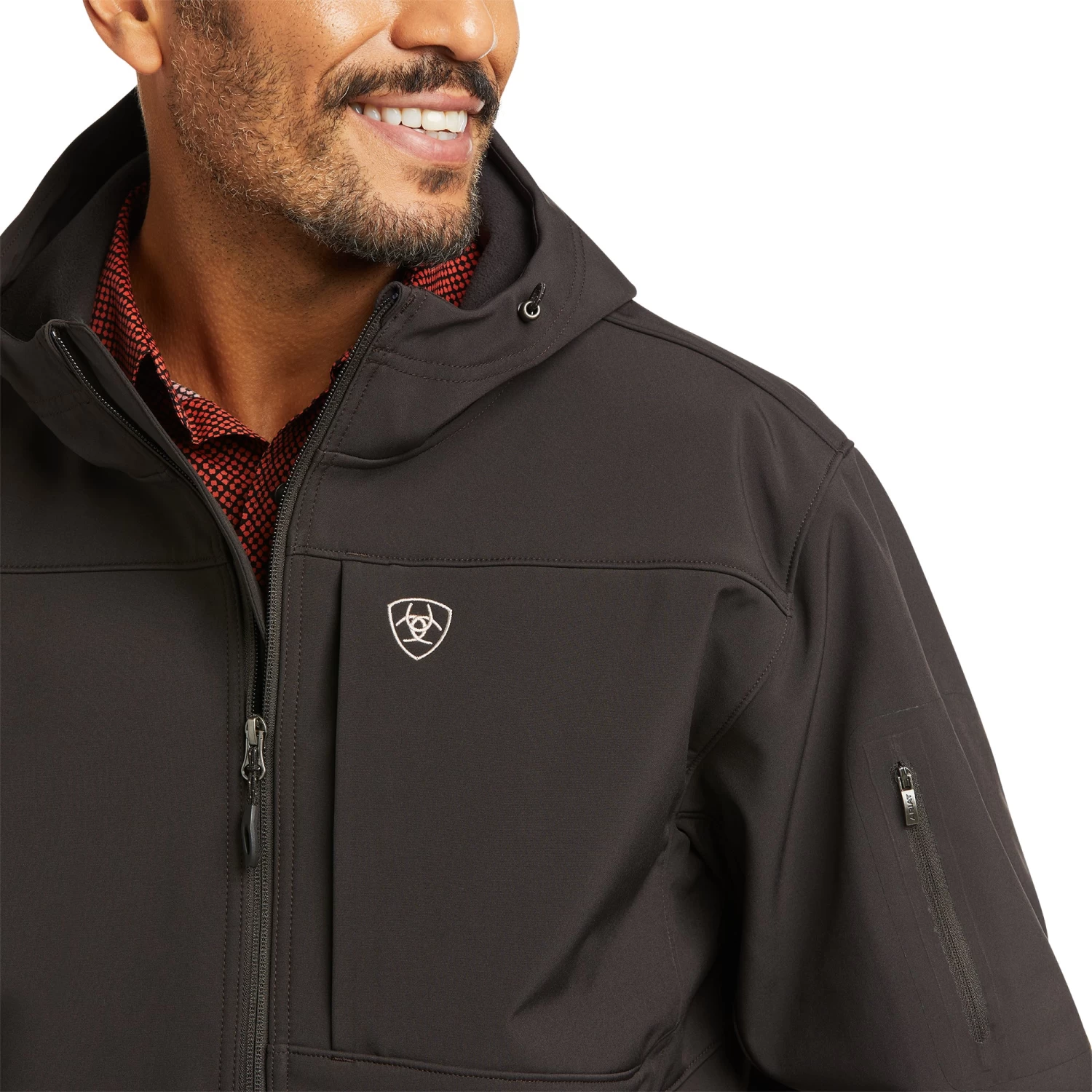 Ariat® Men's Vernon Hooded Espresso Softshell Jacket 10037428 4 Ariat® Men's Vernon Hooded Espresso Softshell Jacket 10037428 - Image 2