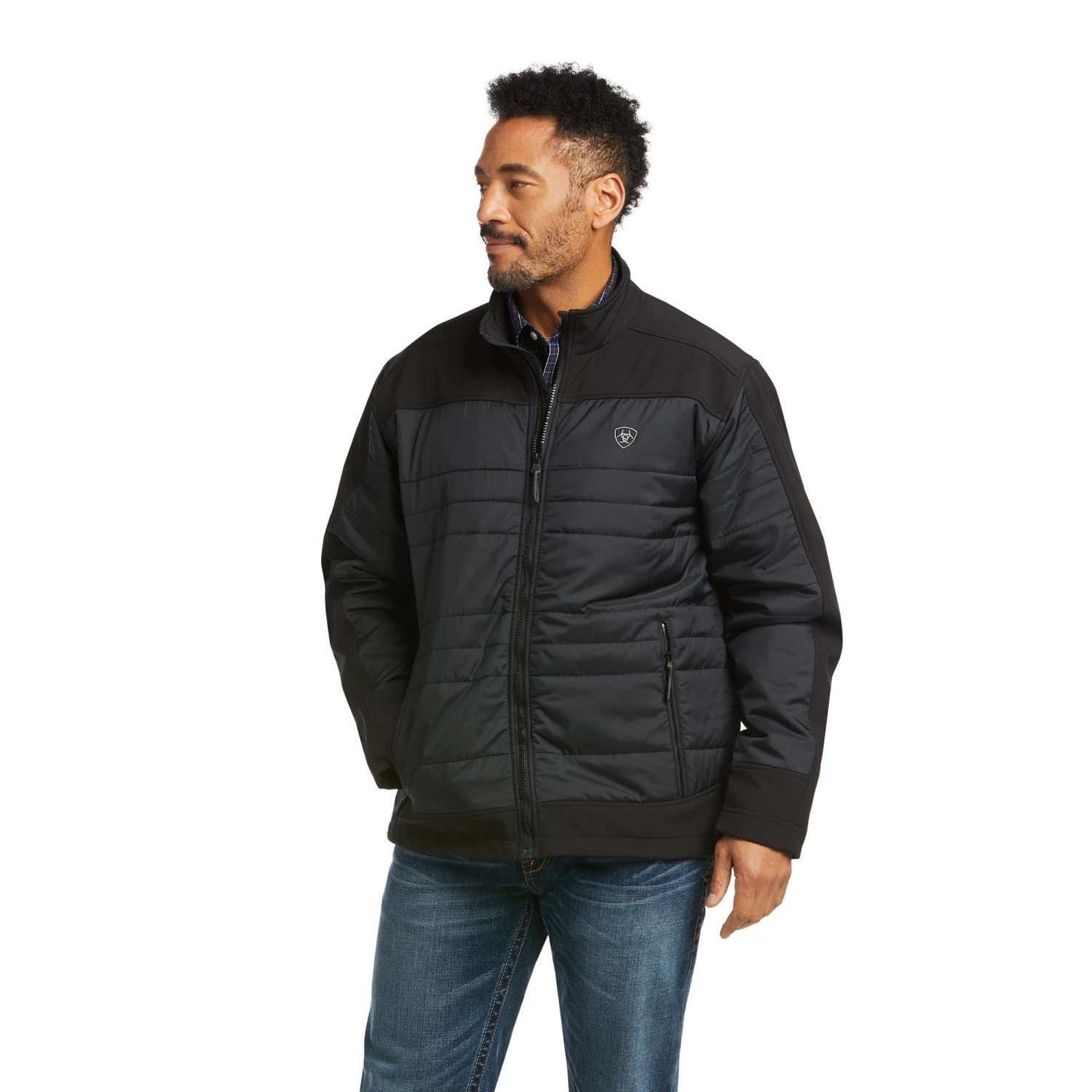 Ariat Men's Elevation Insulated Black Softshell Jacket 10037500 3 Ariat Men's Elevation Insulated Black Softshell Jacket 10037500