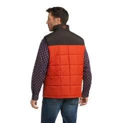 Ariat Men's Crius Concealed Carry Rooibos Tea & Espresso Vest 10037547 -ARIAT Cowboy Gear F21 MNS WEST 10037547 back