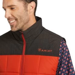 Ariat Men's Crius Concealed Carry Rooibos Tea & Espresso Vest 10037547 -ARIAT Cowboy Gear F21 MNS WEST 10037547 detail01