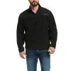 Ariat Men's Basis 2.0 Black Quarter Zip Sweatshirt 10037718 -ARIAT Cowboy Gear F21 MNS WEST 10037718 front