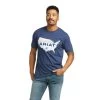 Ariat Men's Home Of The Brave Short Sleeve Navy BlueT-Shirt 10037836 -ARIAT Cowboy Gear F21 MNS WEST 10037836 front