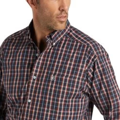 Ariat® Men's Pro Series Sergio Classic Fit Naval Base Shirt 10038034 -ARIAT Cowboy Gear F21 MNS WEST 10038034 detail01