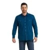 Ariat® Men's Jurlington Teal Snap Button Shirt 10038080 -ARIAT Cowboy Gear F21 MNS WEST 10038080 front