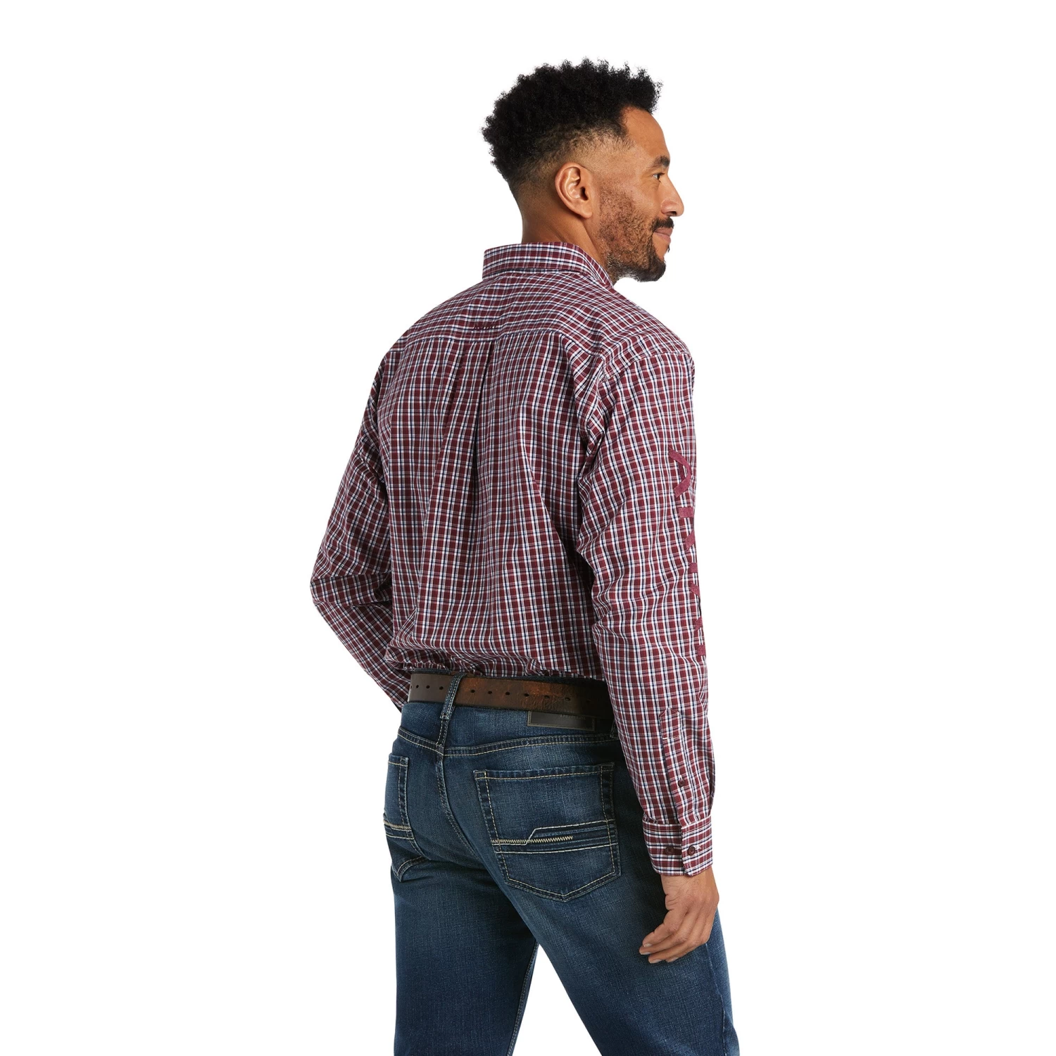 Ariat Men's Team Waylen Pomegranate Button Down Shirt 10038082 6 Ariat Men's Team Waylen Pomegranate Button Down Shirt 10038082 - Image 4