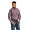 Ariat Men's Team Waylen Pomegranate Button Down Shirt 10038082 1 Ariat Men's Team Waylen Pomegranate Button Down Shirt 10038082 -ARIAT Cowboy Gear F21 MNS WEST 10038082 front