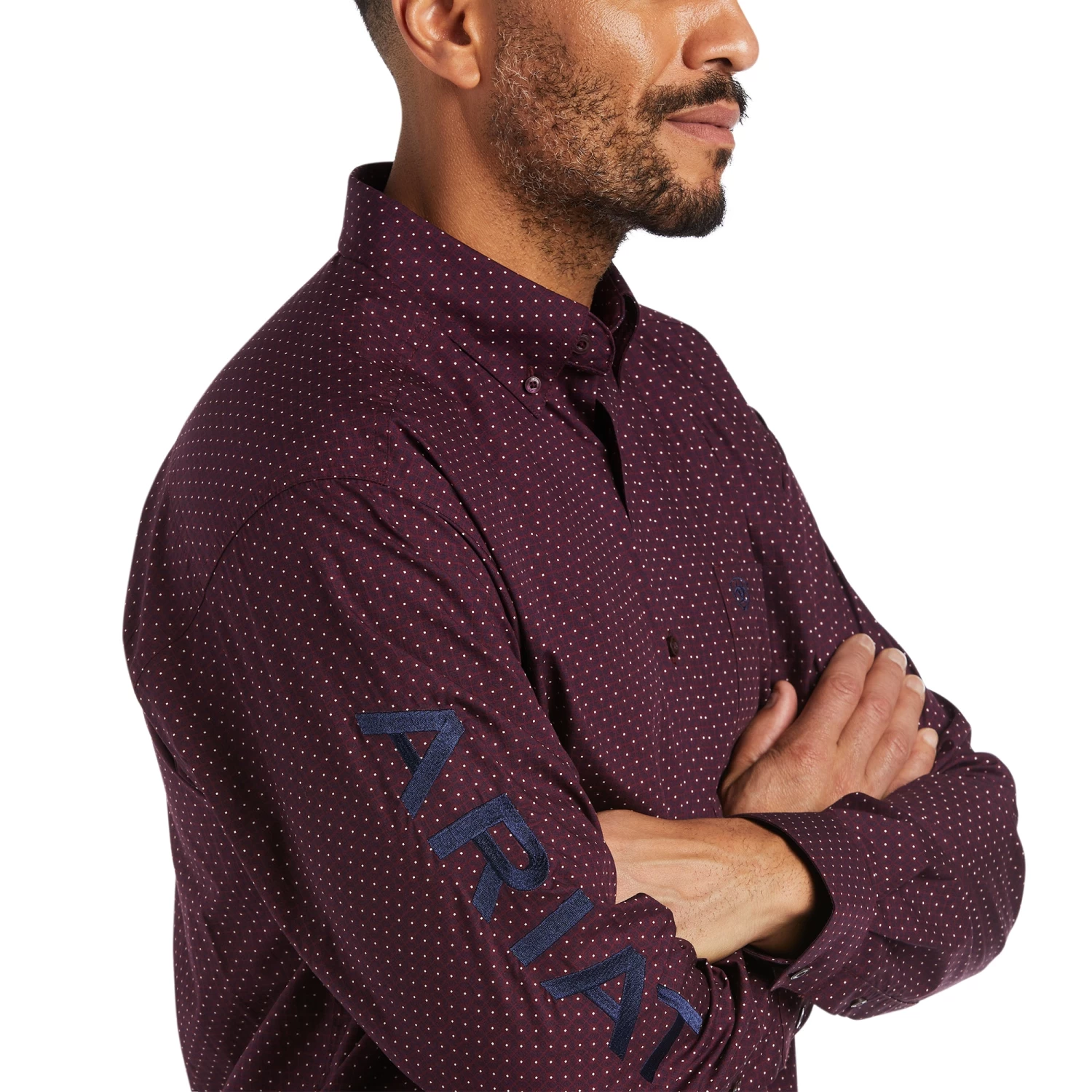 Ariat Men's Team Westin Pomegranate Button Down Shirt 10038084 4 Ariat Men's Team Westin Pomegranate Button Down Shirt 10038084 - Image 2