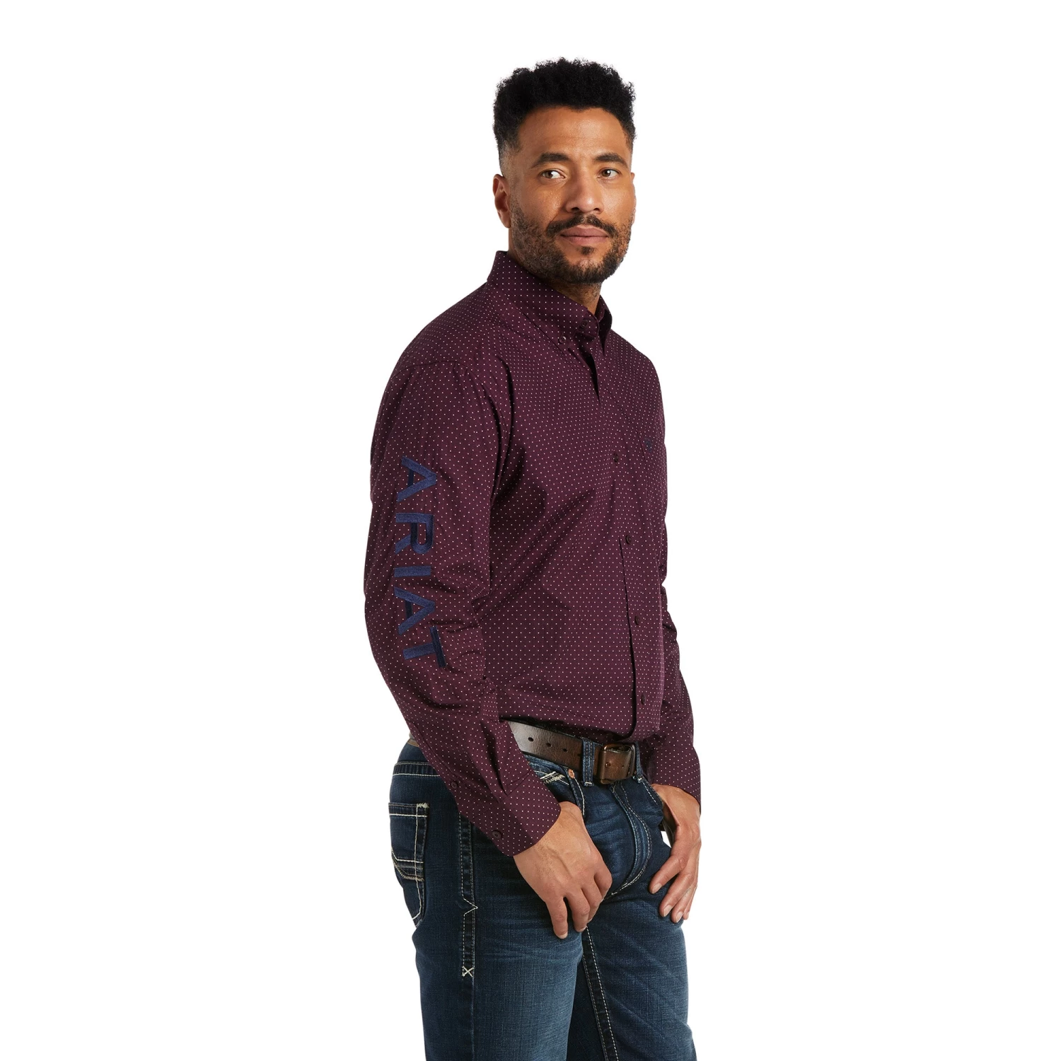 Ariat Men's Team Westin Pomegranate Button Down Shirt 10038084 3 Ariat Men's Team Westin Pomegranate Button Down Shirt 10038084