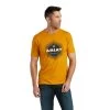 Ariat® Men's Paradigm Buckhorn Heather Short Sleeve T-Shirt 10038192 -ARIAT Cowboy Gear F21 MNS WEST 10038192 front