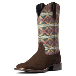 Ariat Men's Pendleton Circuit Dark Coffee Night Dance Boot 10038228 -ARIAT Cowboy Gear F21 MNS WEST 10038228 3 4 front