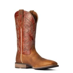 Ariat Men's Everlite Go Getter Brown & Rust Western Boots 10038369 -ARIAT Cowboy Gear F21 MNS WEST 10038369 medial