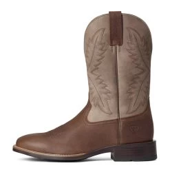 Ariat Men's Rawly Ultra Barrel Brown Leather Western Boots 10038370 -ARIAT Cowboy Gear F21 MNS WEST 10038370 side