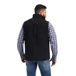 Ariat Men's Vernon Vent Black And Grey Softshell Vest 10038498 -ARIAT Cowboy Gear F21 MNS WEST 10038498 back